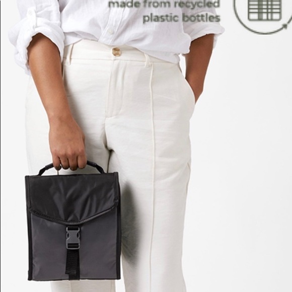 Fold-Over Lunch Bag - Black Colorblock - Picture 4 of 5